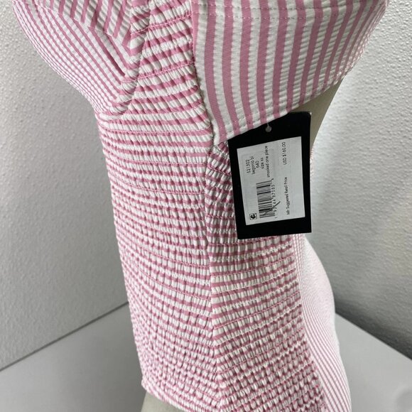 Kate Spade Smocked Begonia One-Piece Swimsuit • Size XS • Pink/White - Picture 8 of 12